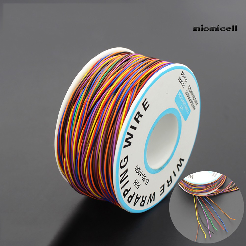 MIC_1 Roll 30AWG PCB Circuit Board Test Line Tinned Copper Wrapping Wire Cable