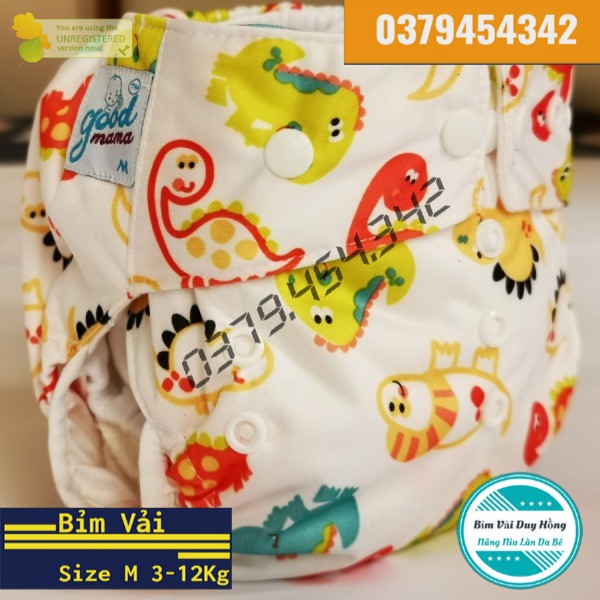 Bỉm vải/Tã vải Giặt Được size M cho bé 4kg-12kg Chính Hãng Goodmama