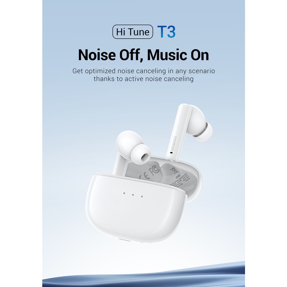 UGREEN HiTune T3 tai nghe Bluetooth 5.2 ANC Wireless Earphone tai nghe bluetooth không dây for iPhone 13 Pro Max, Realme