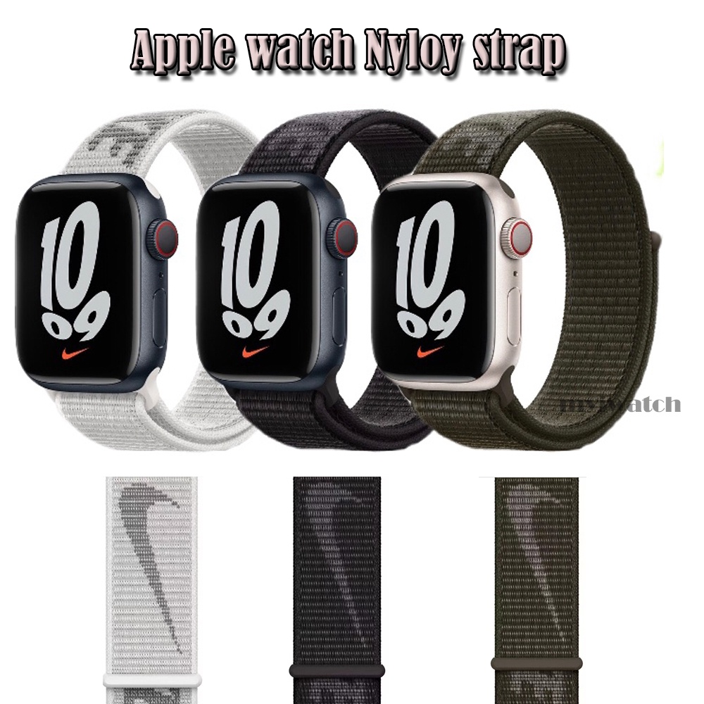 Dây đeo sợi nylon thoáng khí thoải mái cho đồng hồ thông minh Apple Watch Series 7 6 5 3 4 2 SE 44mm 41mm 45mm 38mm 40mm 42mm
