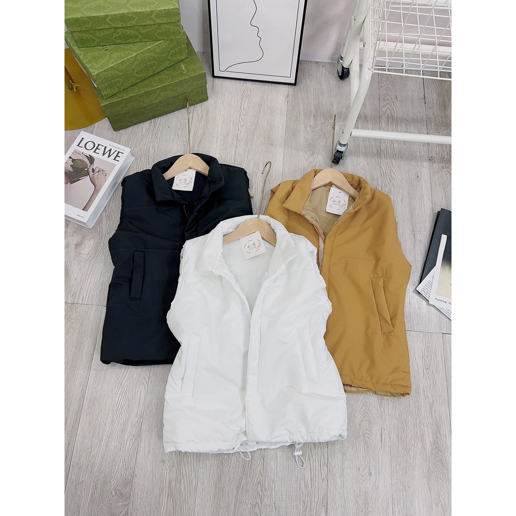 Áo Khoác Phao Gile Áo Gile Phao Nữ Sát Nách Dáng Rộng Freesize