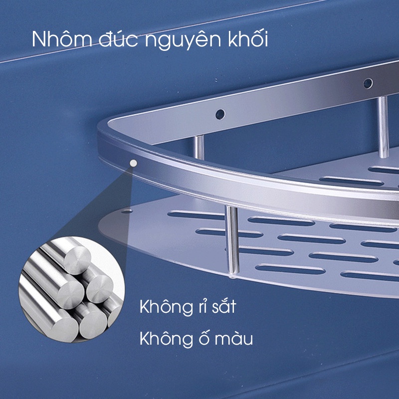 Kệ nhà tắm nhà bếp góc tường SQ-5216 hợp kim nhôm không rỉ