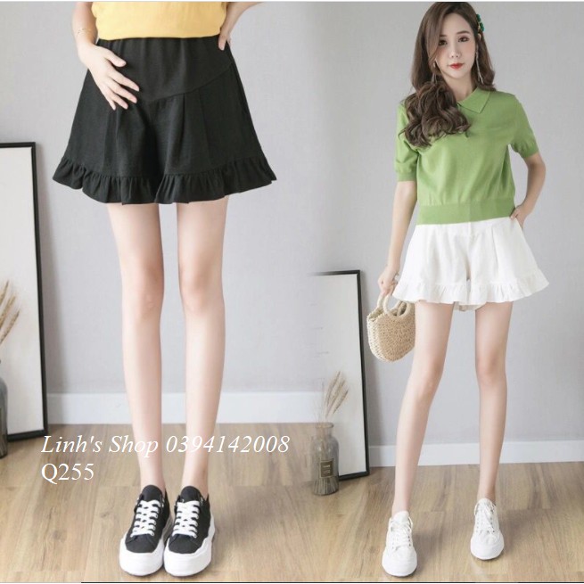 Quần Đùi Sooc Bầu Xinh Trẻ Trung Năng Động Q255