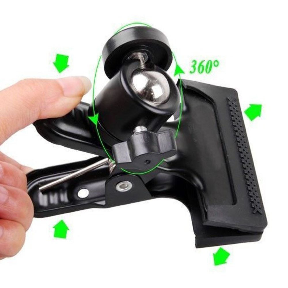 Kẹp giữ tấm hắt sáng đèn flash LAMMCOU vít 1/4 inch xoay 360 độ tiện dụng cho studio SLR