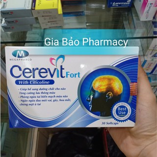 Viên uống CEREVIT FORT with Citicoline giúp bổ sung dưỡng chất cho não