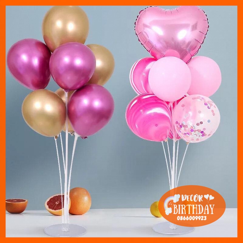 Trụ Cắm Bóng Bay KÈM BÓNG Trang Trí Sinh Nhật, Tiệc Cưới, Lễ Hội, Trụ 7 Thanh
