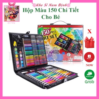 Hộp mầu 150 chi tiết cho bé, Bộ Màu Vẽ Đa Năng cho bé tô vẽ 150 bút màu và các dụng cụ vẽ