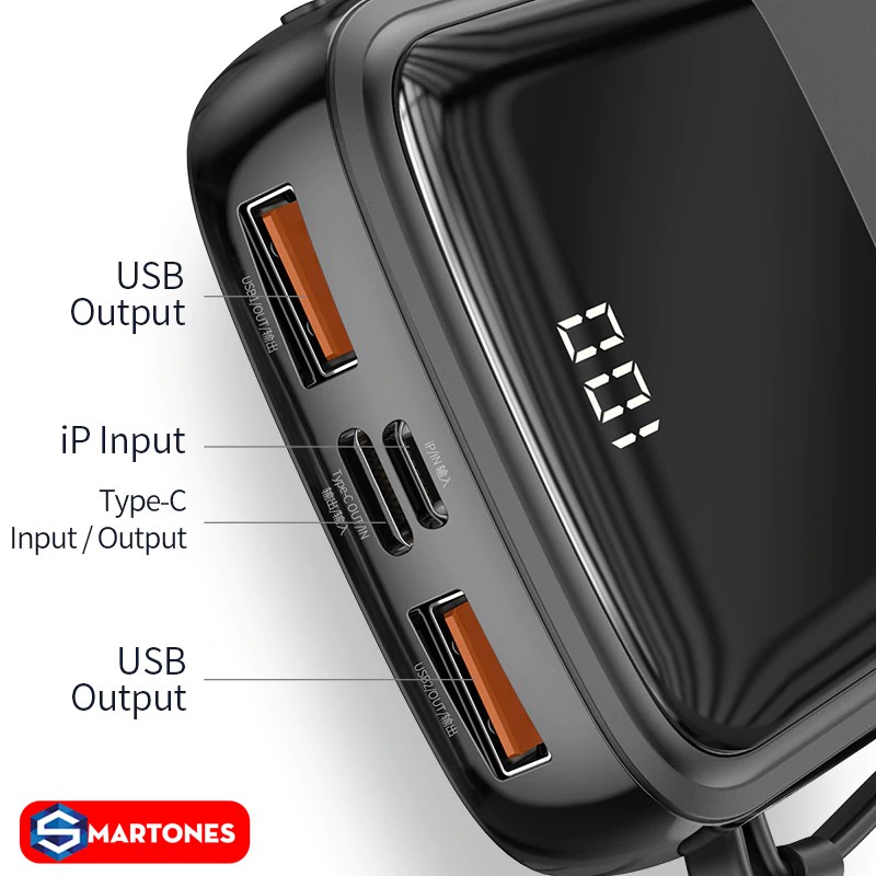 Pin dự phòng Baseus Qpow BS-P1002L 10000mAh đèn led hiển thị pin công suất 3A 15W sạc nhanh cho điện thoại