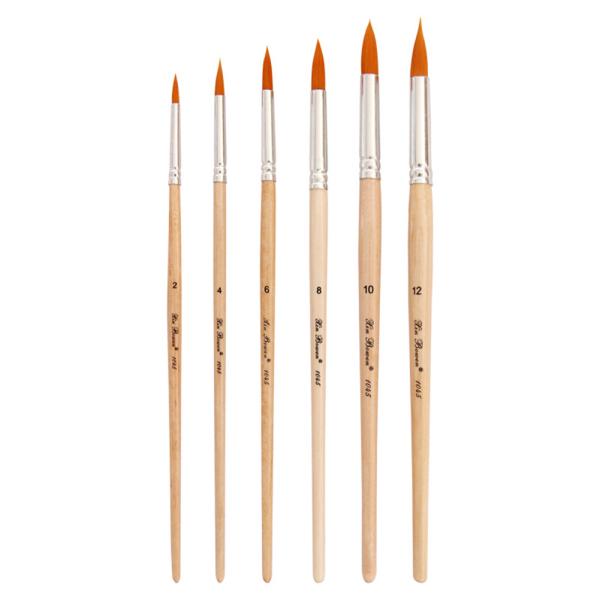 Bộ 6 cọ vẽ màu nước bằng nylon nhiều màu