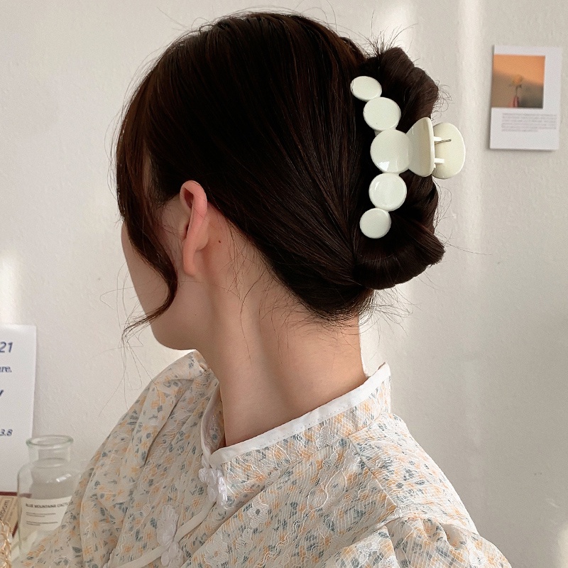 Kẹp Tóc Màu Trắng Thiết Kế Đơn Giản Thời Trang Dành Cho Nữ