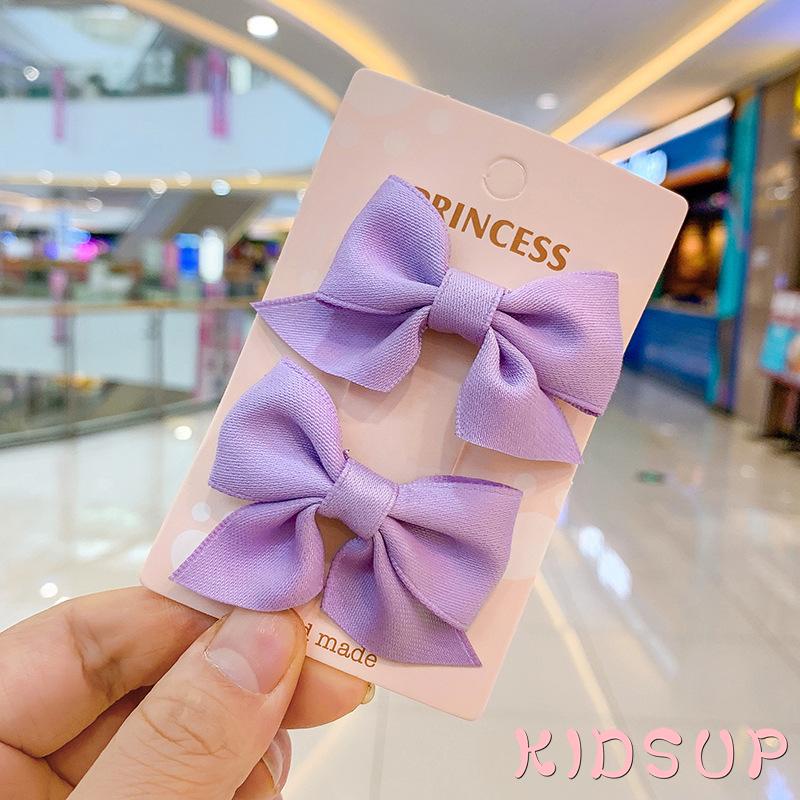 Set 2 kẹp tóc hình nơ phong cách công chúa ngọt ngào đáng yêu cho bé gái