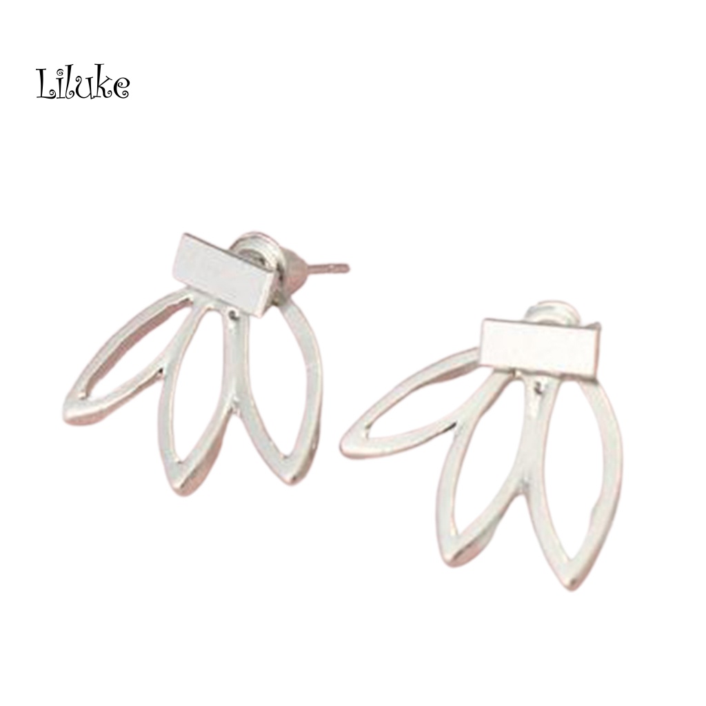 Đôi Khuyên Tai HìNh Hoa Sen ĐíNh Kim Cương Giả ThờI Trang Cho Nữ