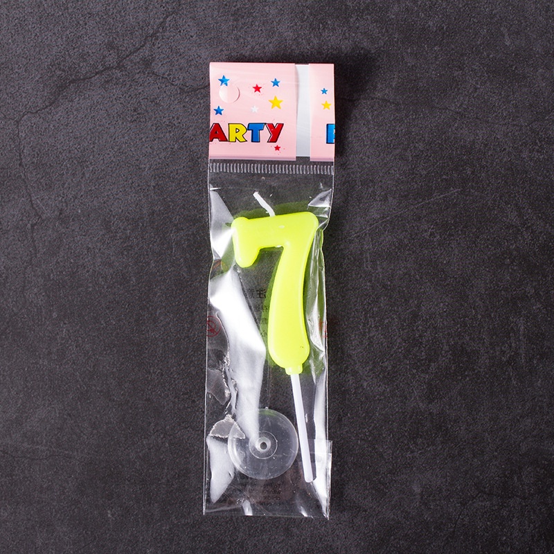 Nến số 0-9 màu ngẫu nhiên trang trí bánh sinh nhật