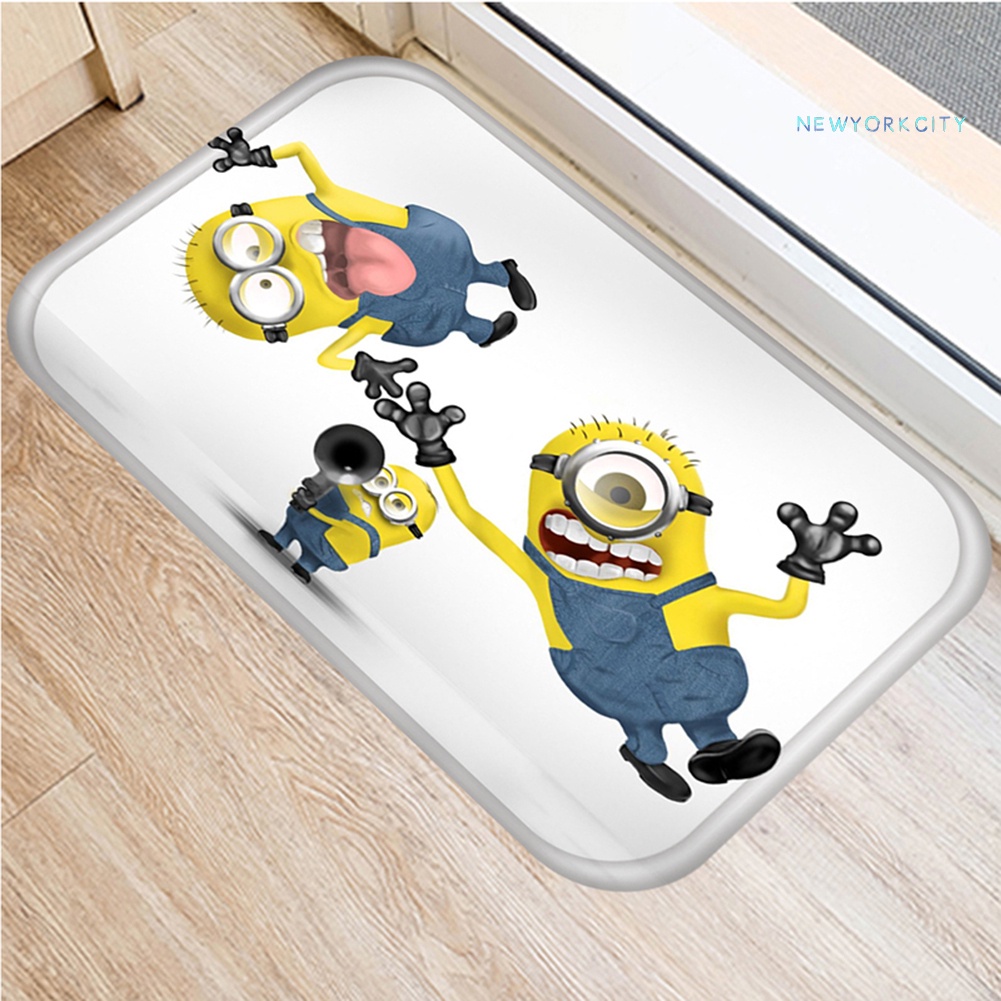 Thảm lót cửa chùi chân Chống Trượt Họa Tiết Hoạt Hình Dễ Thương