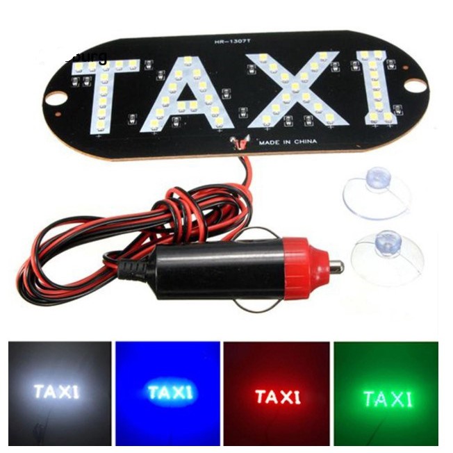 Bảng đèn LED chữ TAXI cắm mồi thuốc trong xe hơi