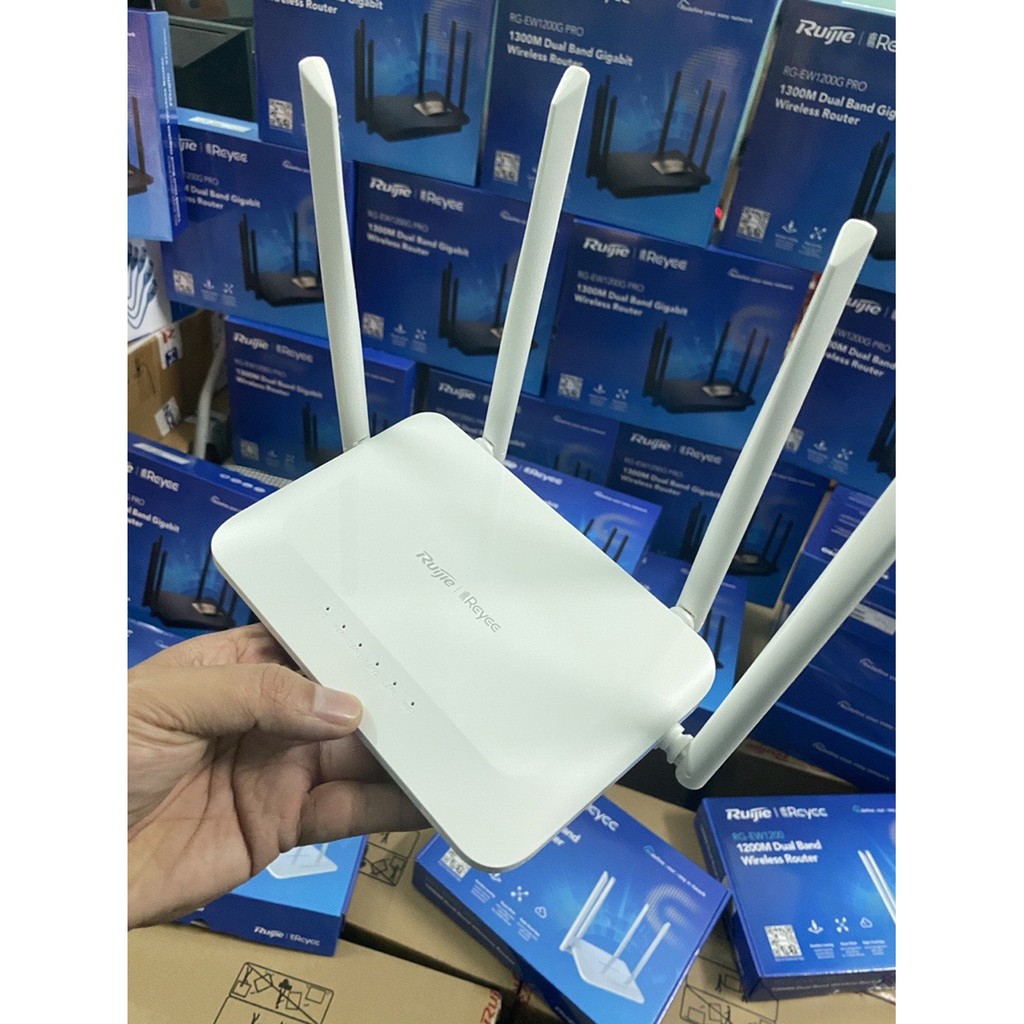 Bộ phát WiFi Ruijie RG-EW1200 Dual-band AC1200 MU-MIMO hỗ trợ Mesh - Hàng chính hãng - Bảo hành 3 năm