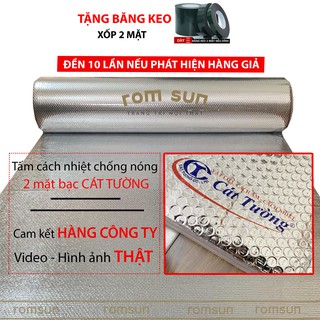Tấm cách nhiệt chống nóng cát tường khổ 1.55m, Miếng cách nhiệt bạc túi khí chống nắng,cách âm tường ,trần nhà hiệu quả