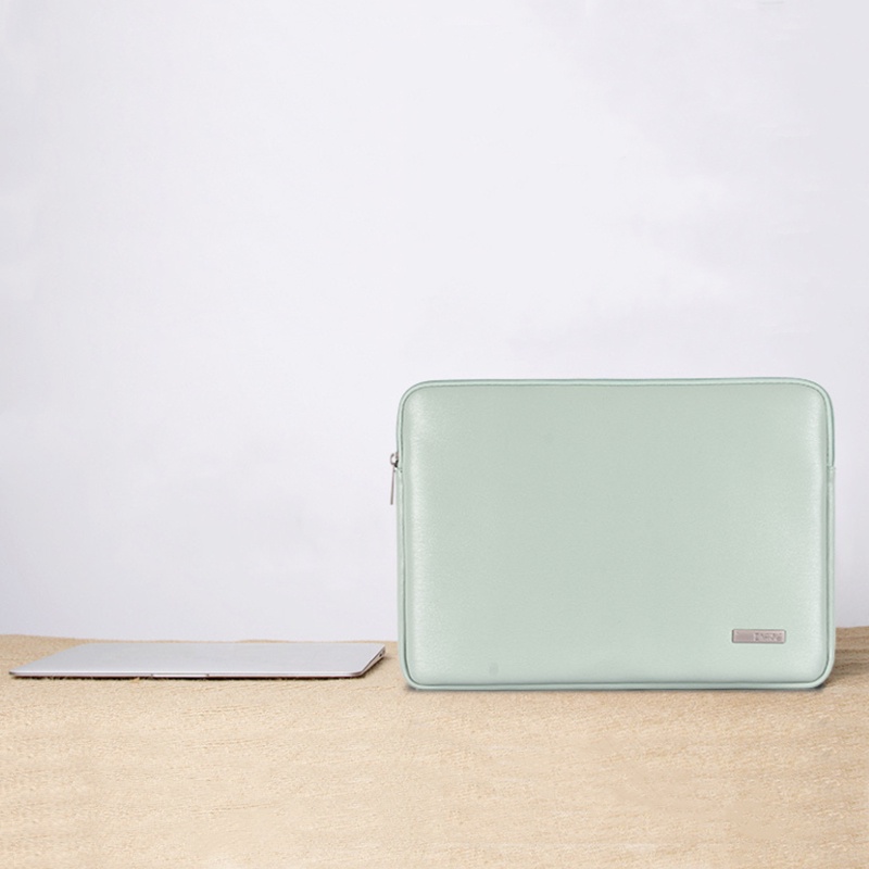 Túi Xách Da PU Chống Sốc Chống Trầy Chống Thấm Nước Màu Trơn Kích Thước 11-17 inches Cho Macbook