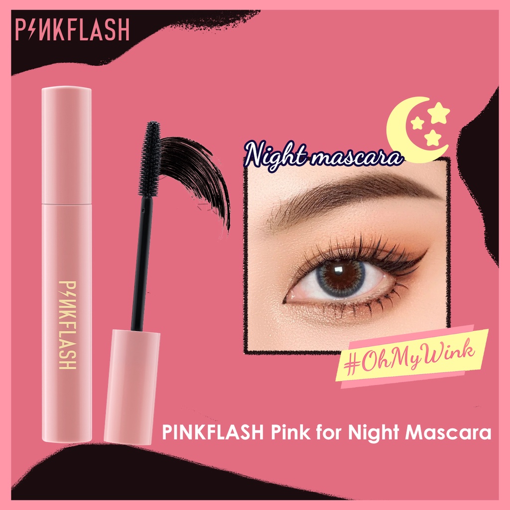 Bộ Mascara Và Bút Kẻ Lông Mày Dạng Lỏng Màu Đen/Cầu Vồng/Màu Nâu/Màu Nâu Hiệu Pinkflash