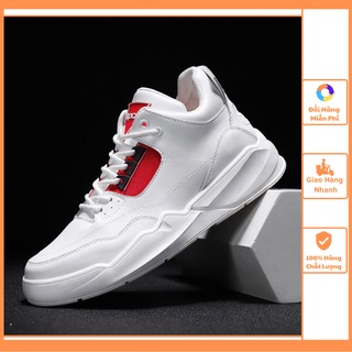Giày sneaker nam tăng chiều cao ⚜️Bệu Store⚜️ Giày nam đế cao chất liệu da thật đẹp - Đế cao su đúc siêu mềm đi êm chân