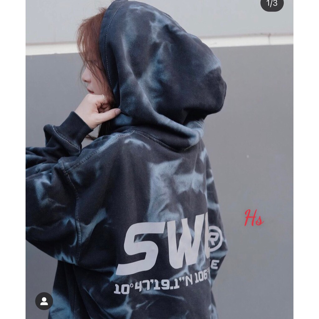 Áo hoodies loang anh swe Chất liệu nỉ ngoại Shop Q&V