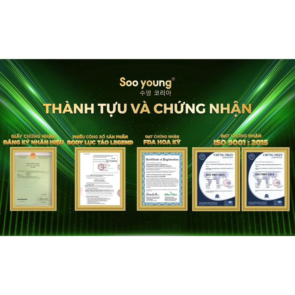 Kem Body Lục Tảo Legend Soo Young - Kem Body Lục Tảo Huyền Thoại Dưỡng Trắng Da Toàn Thân