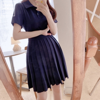 Plus Đầm Thun Polo Dáng Dài Thiết Kế Mỏng Có Size Lớn Cao Cấp Thời Trang