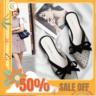 Sục nữ mũi nhọn lưới gắn nơ