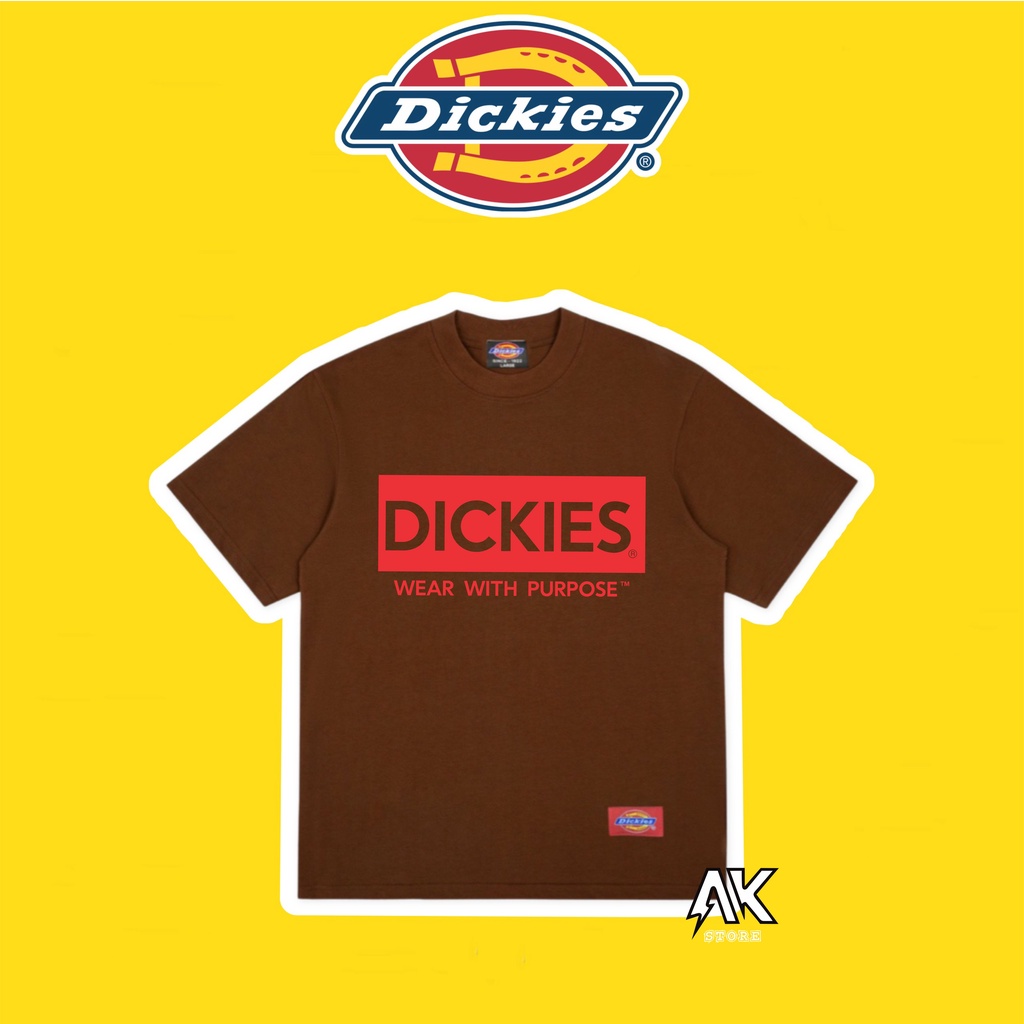 Áo Thun Tay Lỡ unisex Tshirt Dickies Màu Nâu - Áo thun Dickies Nam Nữ Link 5