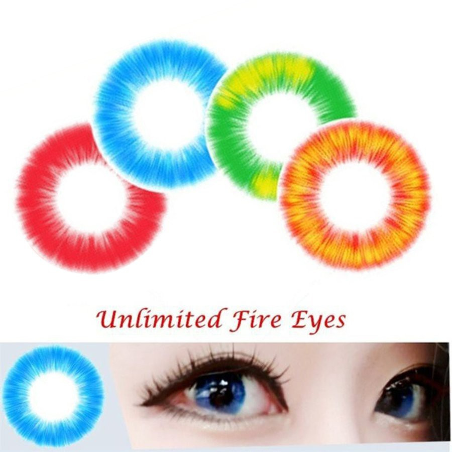 ☎1 pc Safe to Use Cosmetic Contact Lens Fashion for Cosplay Crazy Halloween