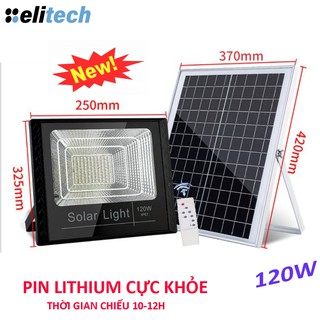 Đèn năng lượng mặt trời 120w - Đèn đường năng lượng mặt trời. Kiểm soát ánh sáng thông minh - Kèm điều khiển từ xa
