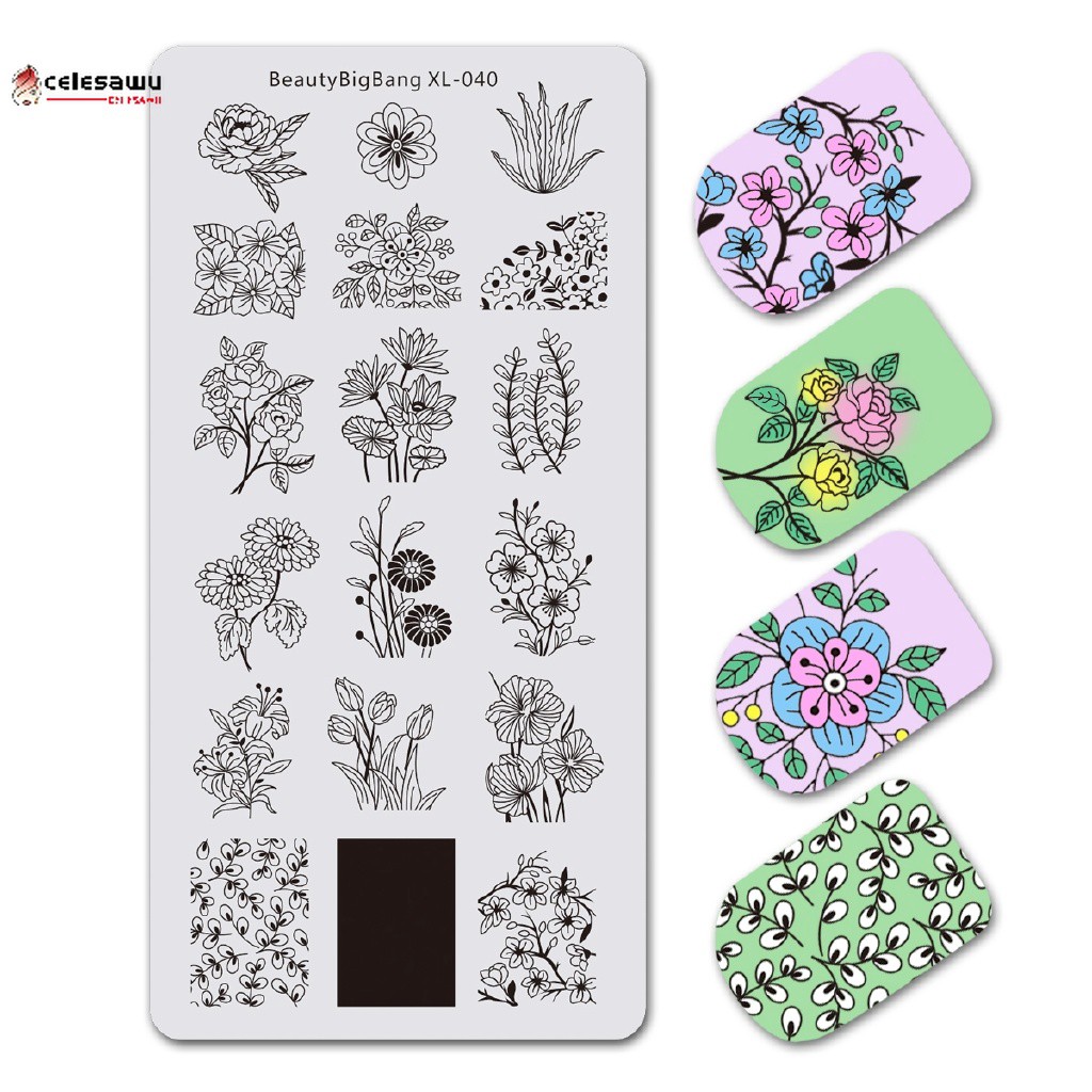 [Hàng mới về] Khuôn dập họa tiết trang trí móng tay tiện dụng