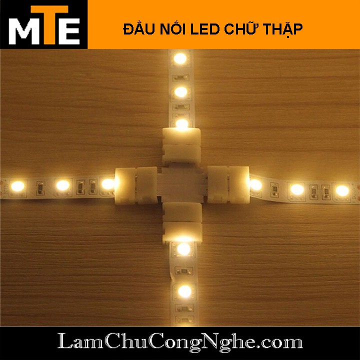 Bộ nối Led CHỮ X loại 10mm 2PIN, 3PIN, 4PIN – Sử dụng cho dây led