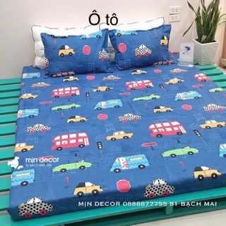 Bộ ga vỏ gối cotton poly (1 grap giường + 2 vỏ gối nằm)