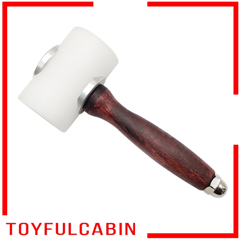Búa Nylon 50mm Tay Cầm Bằng Gỗ Chuyên Dụng May Vá Đồ Da DIY