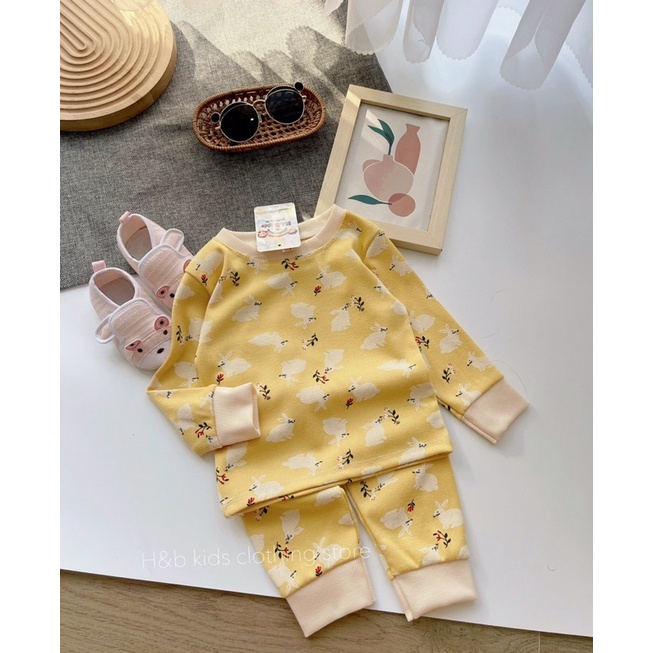 Đồ bộ bé trai bé gái dài tay thu đông chất cotton zip hàn_Quần áo trẻ em thu đông,quần áo dài tay cho bé