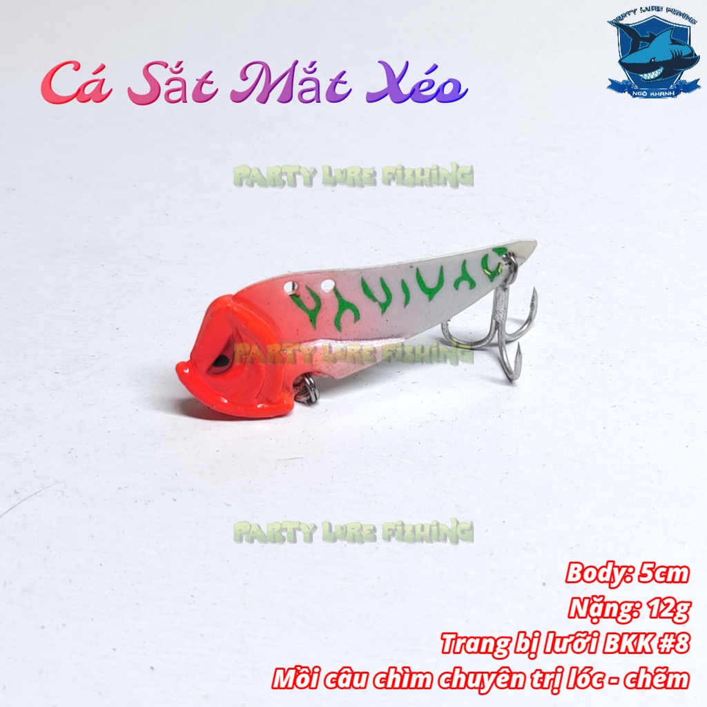 Mồi câu lure Cá Sắt Mắt Xéo , mồi câu cá lóc, chẽm, măng....