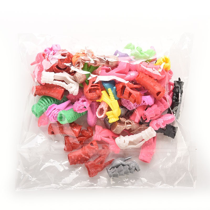 Set 15 / 30 / 60 Đôi Giày Cao Gót Thời Trang Cho Búp Bê Barbie