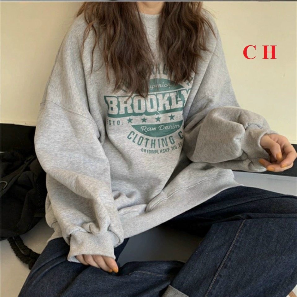 Áo hoodie tay bồng ulzzang🌸Áo nỉ sweater nam nữ form rộng unisex BROOKLYN chất nỉ bông🌸  Freeship🌸 Sale | WebRaoVat - webraovat.net.vn