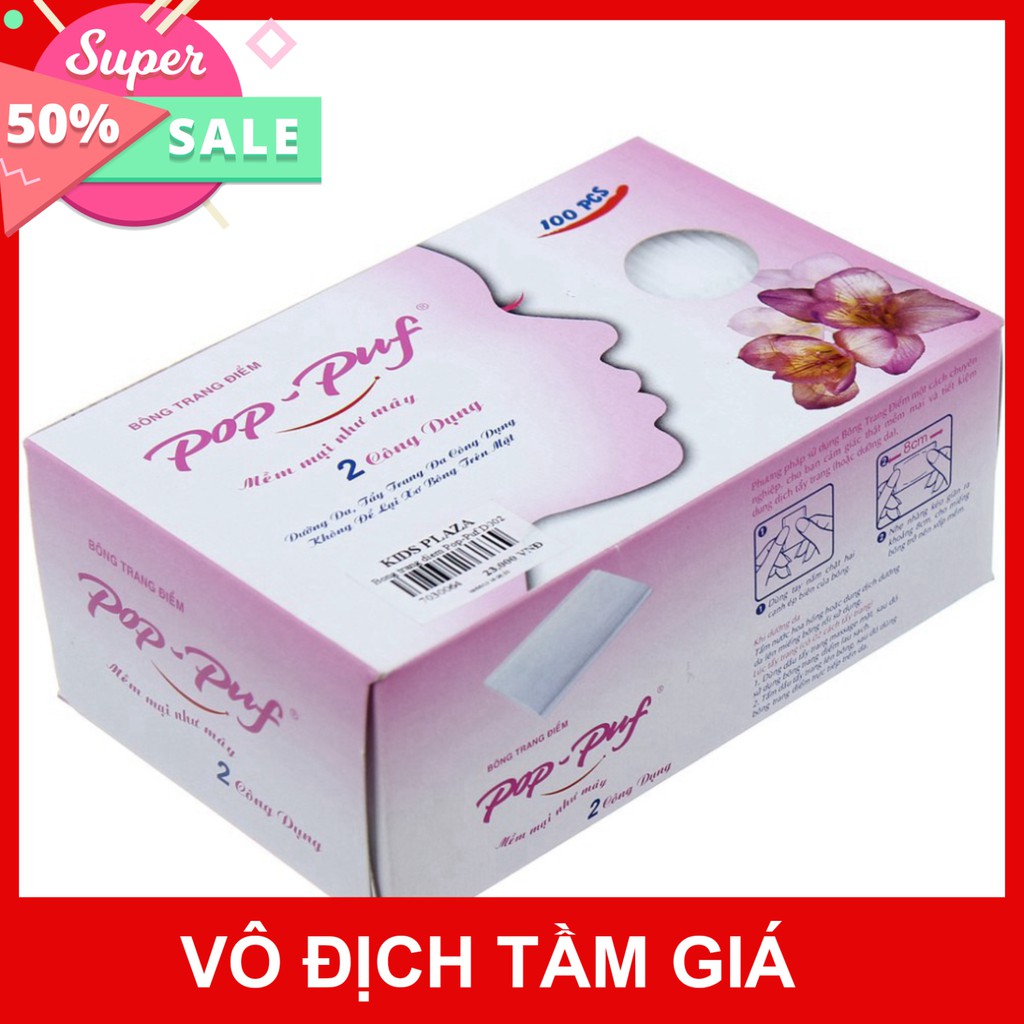 (HOT)Bông trang điểm Pop Puf 100 miếng