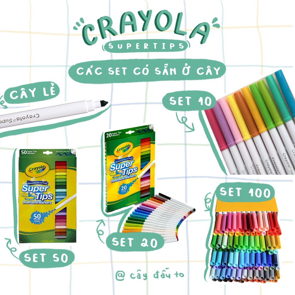 Bút Lông Lẻ 50 Màu Crayola Super Tips Mỹ 2