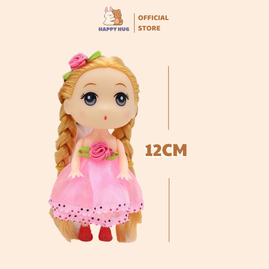 Đồ chơi trẻ em móc khóa búp bê em bé cho bé gái size 12cm - Happy Hug