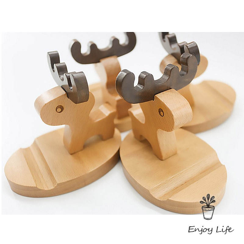 Giá đỡ điện thoại bằng gỗ kiểu dáng hoạt hình dễ thương | BigBuy360 - bigbuy360.vn