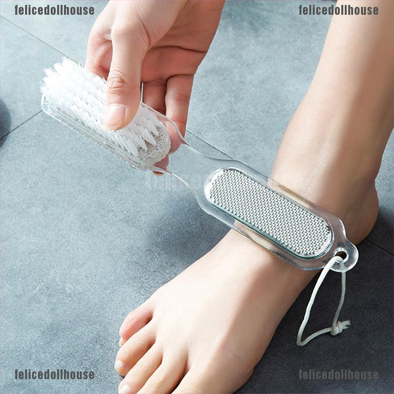 [Felice] 4 in 1 Foot Brush Scrubber Feet Massage Scrub Brushes Remove Dead Skin Care