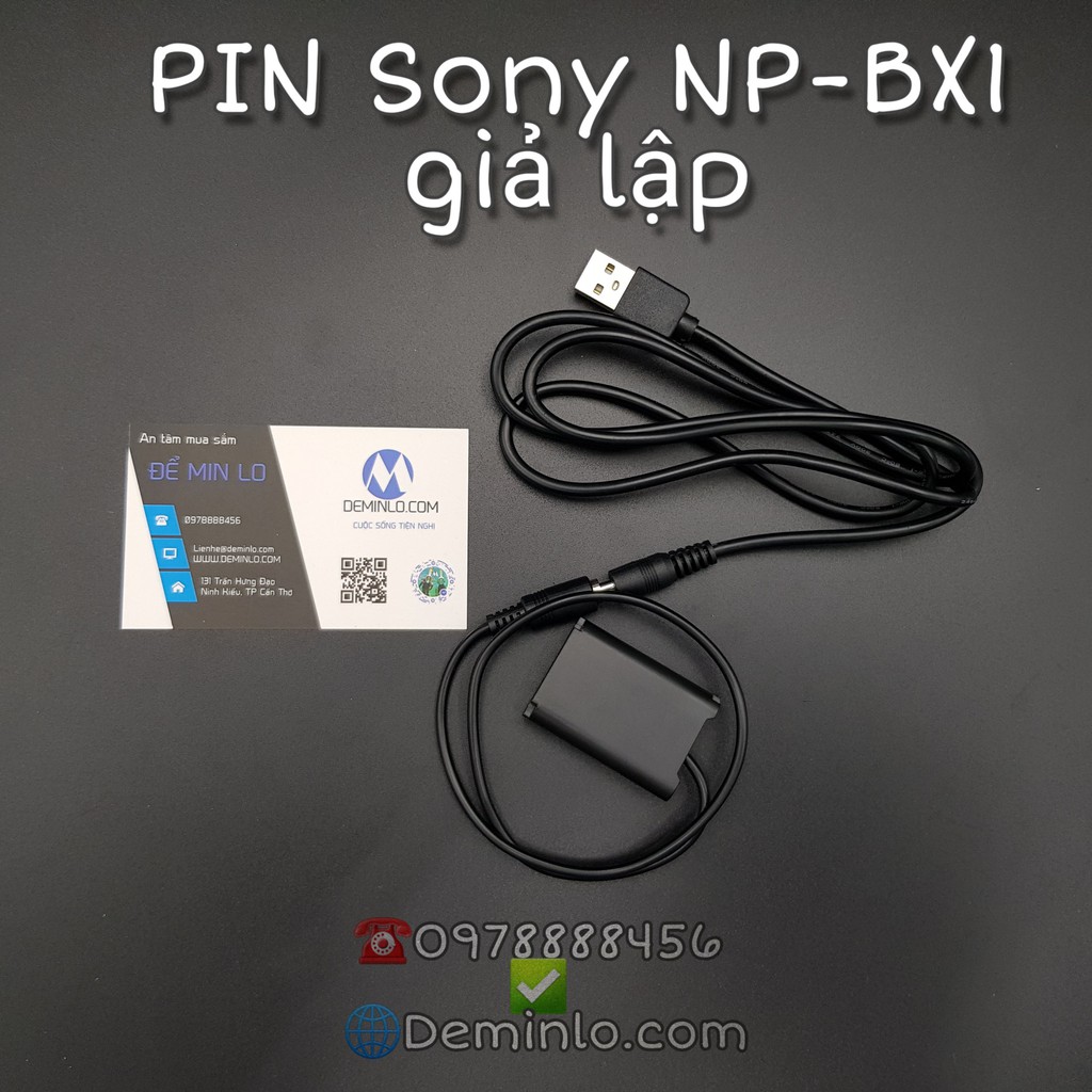 Pin dummy NP-BX1 pin Sony RX100 dùng nguồn sạc dự phòng