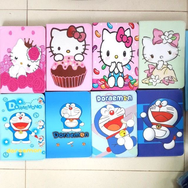 Bao da iPad 7.9 inch mini 1,2,3,4,5 Doraemon, Kitty khay dẻo