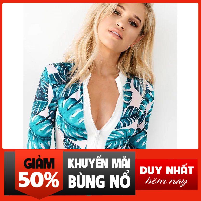 Áo bơi nữ tay dài khoét ngực gợi cảm new