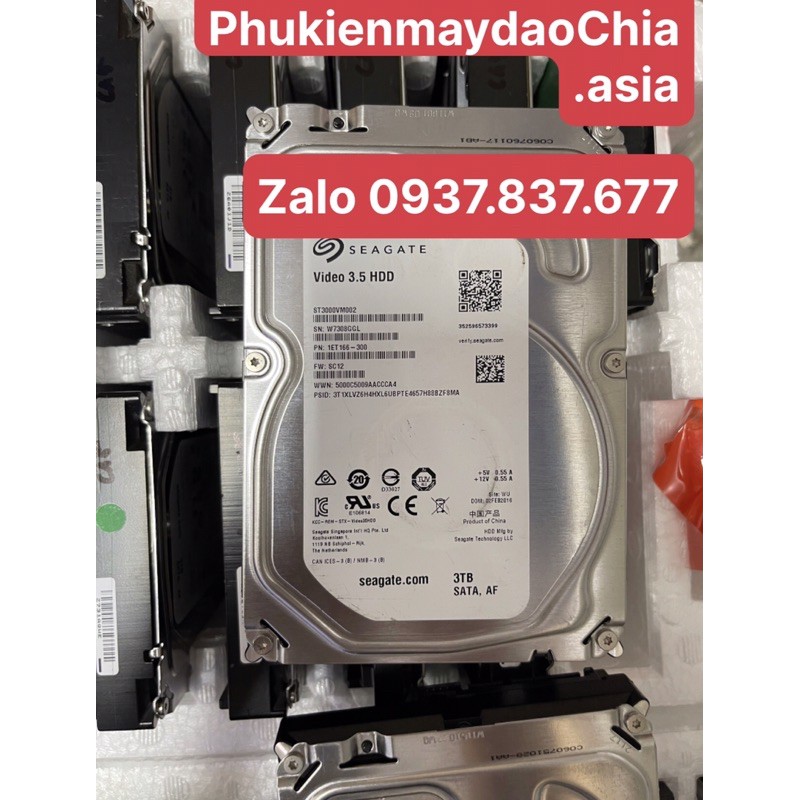 Ổ cứng chuyên dụng ghi đọc dữ liệu 24/7 wd tím và segate ổ cứng 3TB sức khoẻ 100% rẻ cho anh em đào Chia tạo plot bền ạ