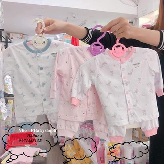 Hàng sơ sinh hãng Miomio Dài Tay 1M , 3M " Thỏ xanh + Thỏ Hồng + Mèo Hồng"