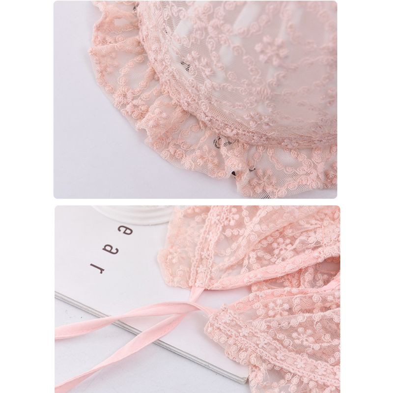 Mũ Ren Hoa Phụ Kiện Chụp Hình Cho Bé Gái